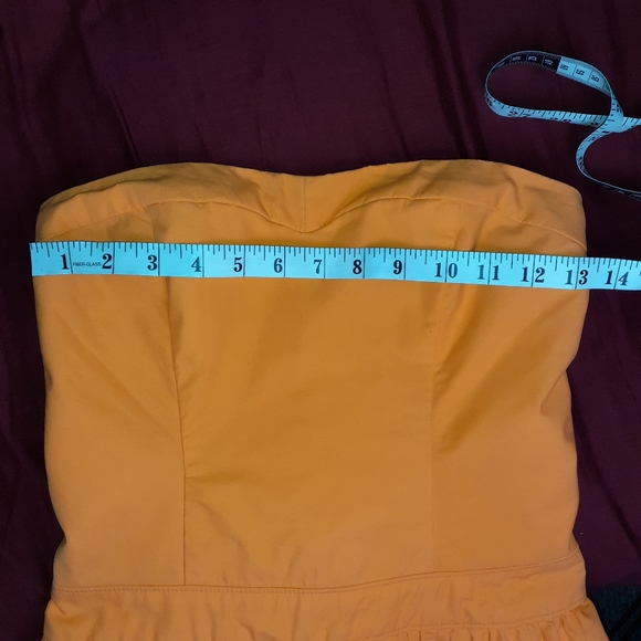 2/$20 Hollister Strapless Dress Orange in Medium - Picture 11 of 13